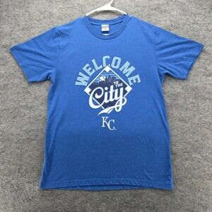 Kansas City Royals Shirt Mens Medium Short Sleeve Blue Charlie Hustle